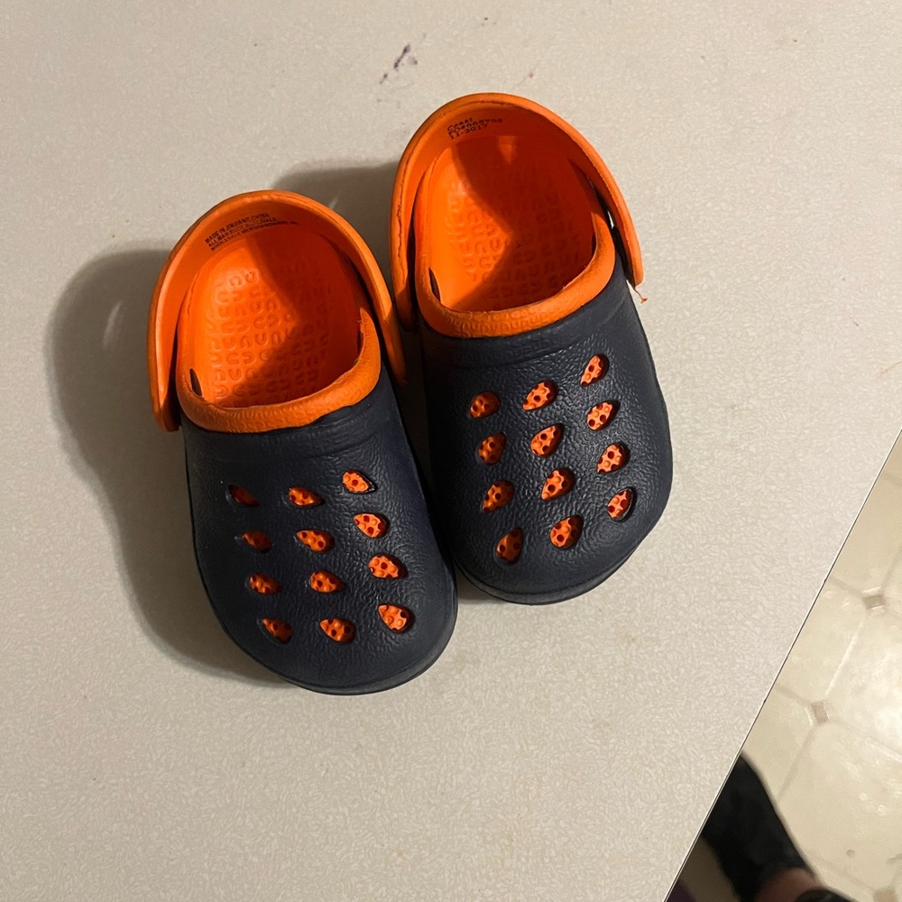 Children's Navy and Orange Water Shoes